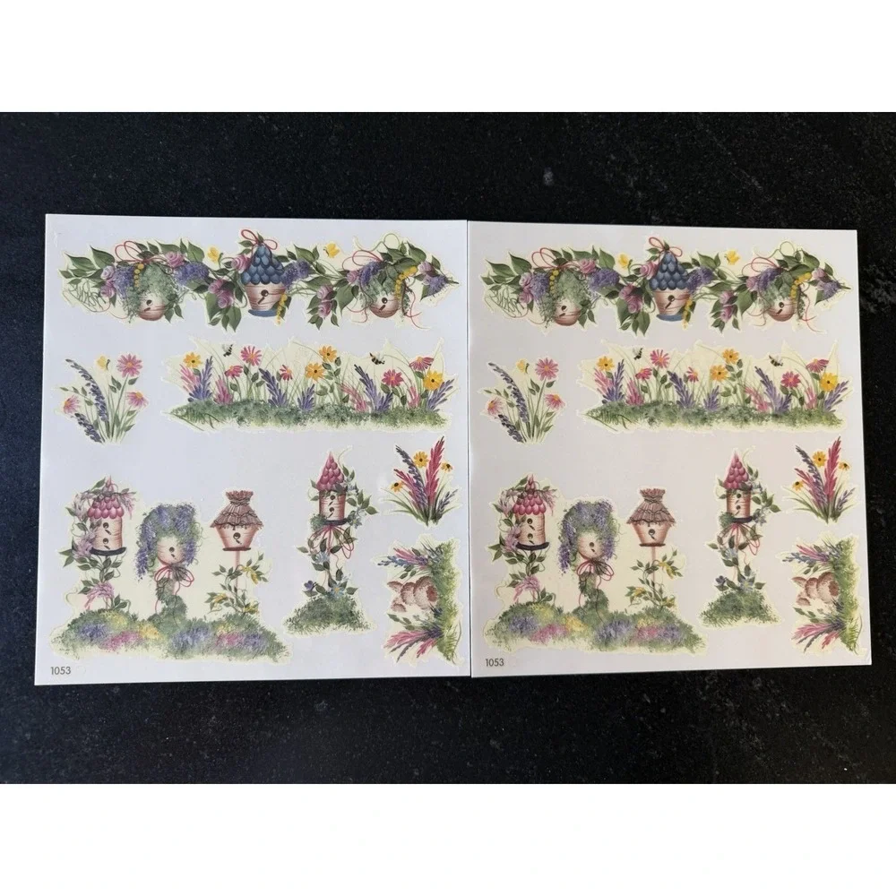 Plaid FolkArt Rub‎ On Transfers 2001 Farmhouse Floral Sunflower Lot